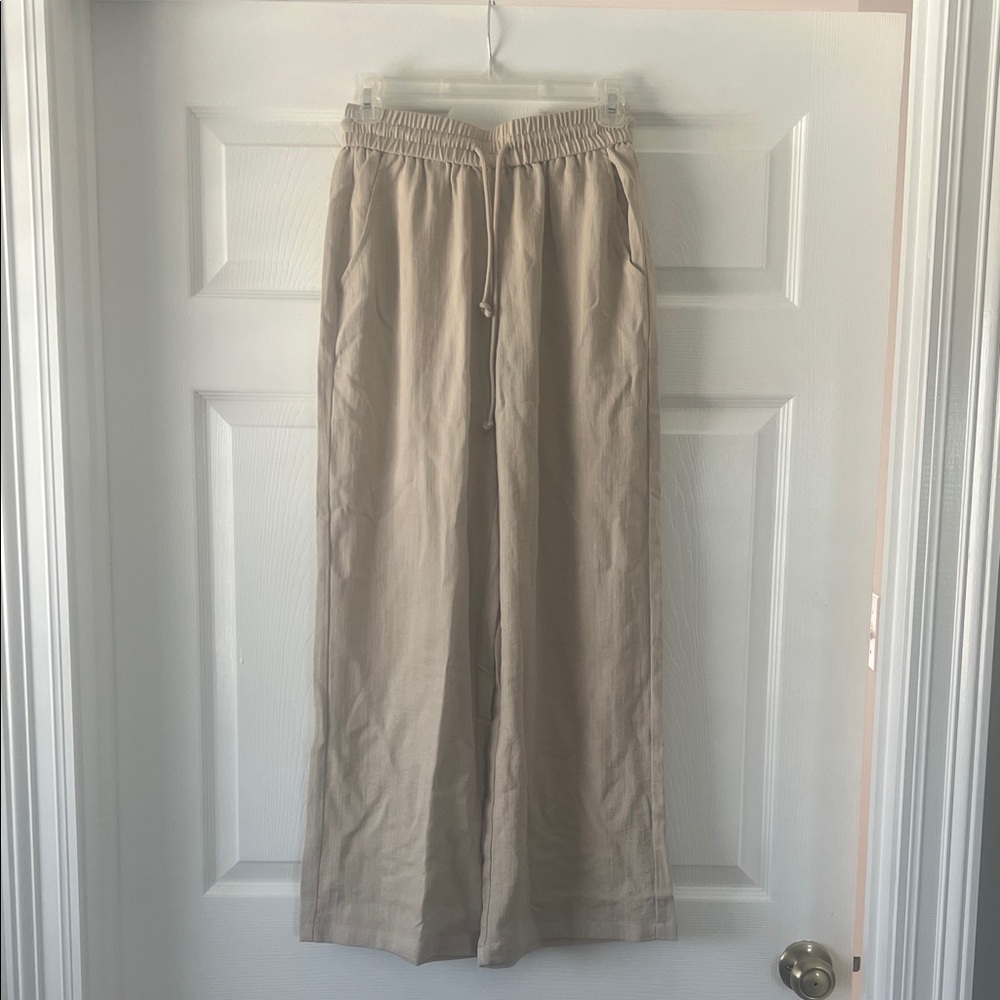 HALARA Women's Tan Wide Leg Pants